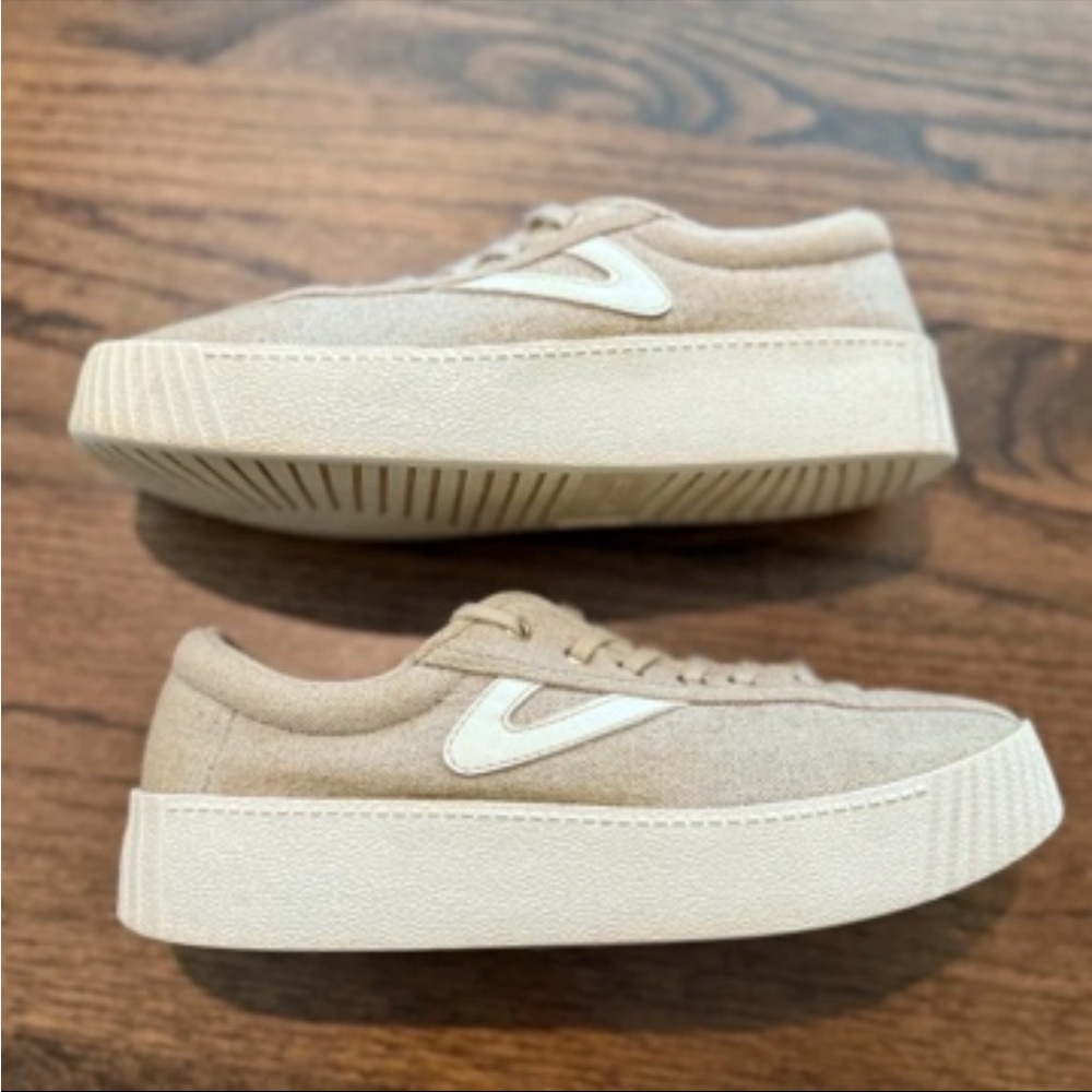 Casual Women's Suede Sneakers in Beige - Neutral Everyday Style - Picture 5 of 5